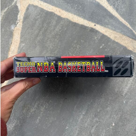 SNES 1993 Super Nintendo Tecmo Super NBA Basketball with Box and Manual - Picture 5 of 11